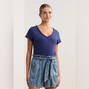 Hatley Sadie V-Neck Tee - Patriot Blue